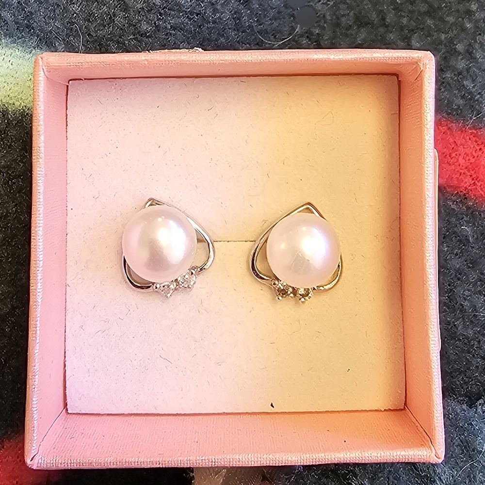 Faux Pearl Earrings